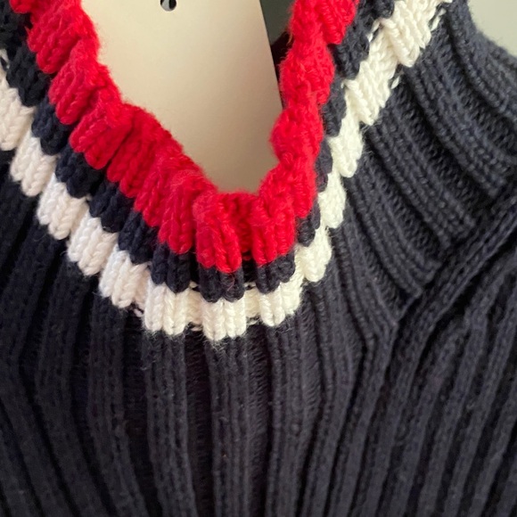 Vintage Casual Corner Navy and Red Sweater Vest - Picture 5 of 7